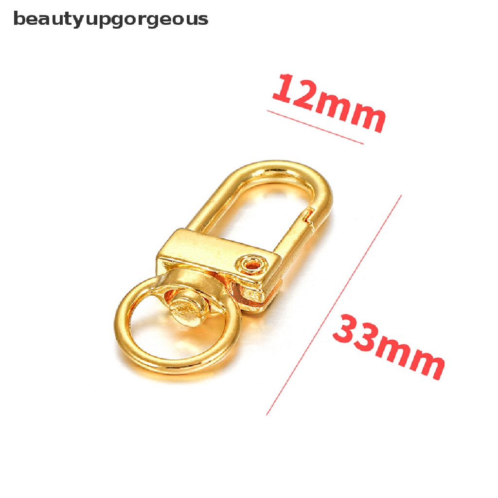 [Beautyupgorgeous] Set 10 Móc Khóa Bằng Hợp Kim Hình Tôm Hùm Xoay Được Cho Túi Xách