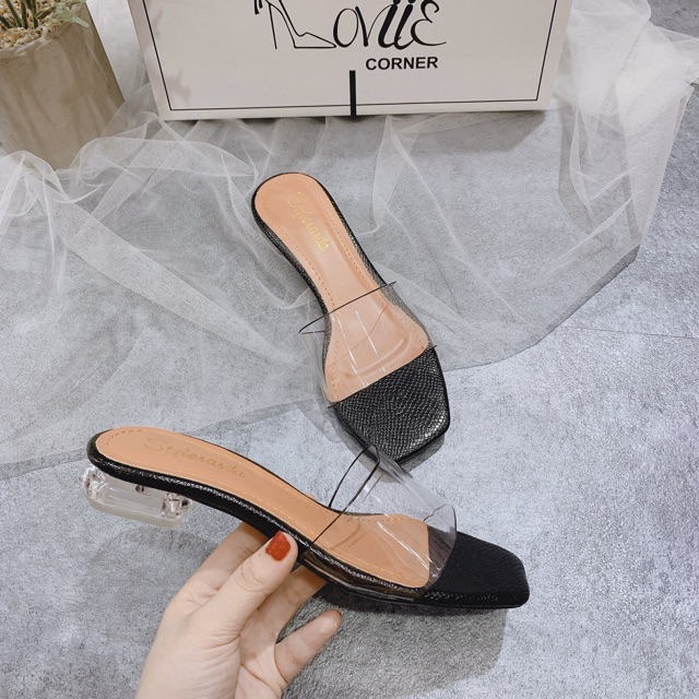 LOVIIECORNER- DÉP NỮ QUAI TRONG MŨI VUÔNG 7CM - DÉP NỮ  ĐẾ BỆT QUAI TRONG - DÉP QUAI NGANG QUAI TRONG - D0757
