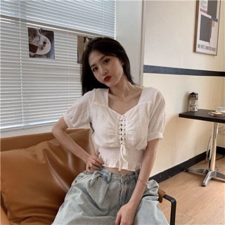 Áo chun bo eo dây đan ngực