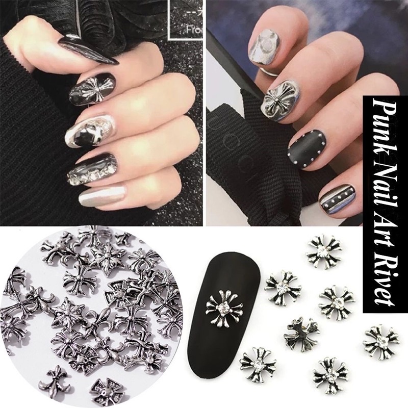 Set charm kim loại trang trí móng - set charm thánh giá
