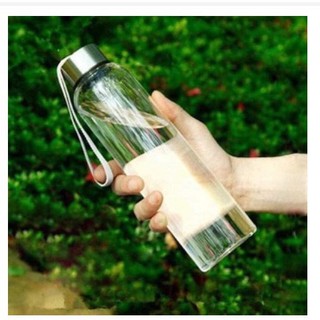 Chai thủy tinh có dây đựng nước ép, detox; lọ thủy tinh đựng sữa hạt 350ml, 500ml, CORBIN_STORE