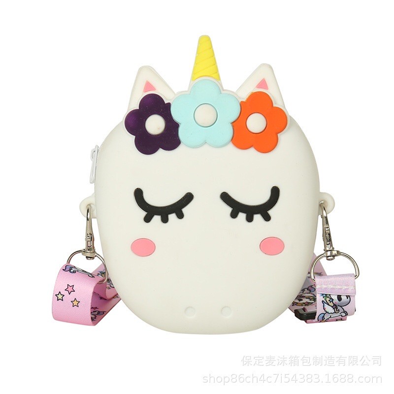 Túi đeo chéo silicon Pony unicorn cho bé gái
