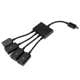 Adapter Chuyển Đổi Micro Usb Sang 3 Cổng Usb 2.0 Màu Đen