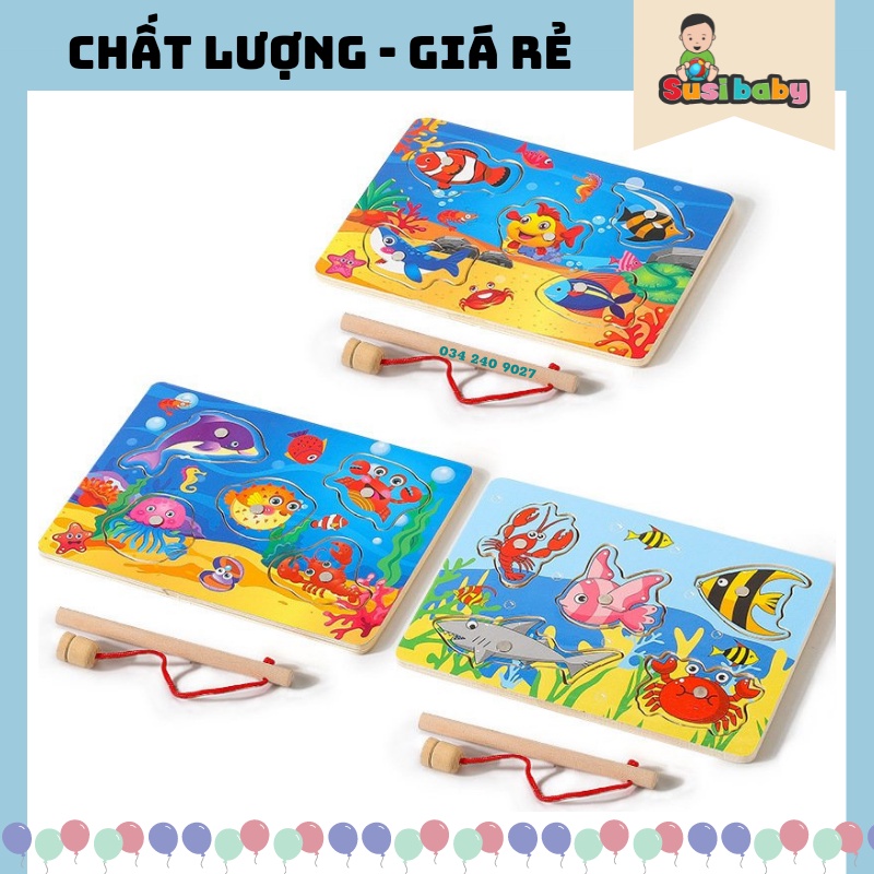 Bộ Bảng Gỗ Câu Cá Cho Bé