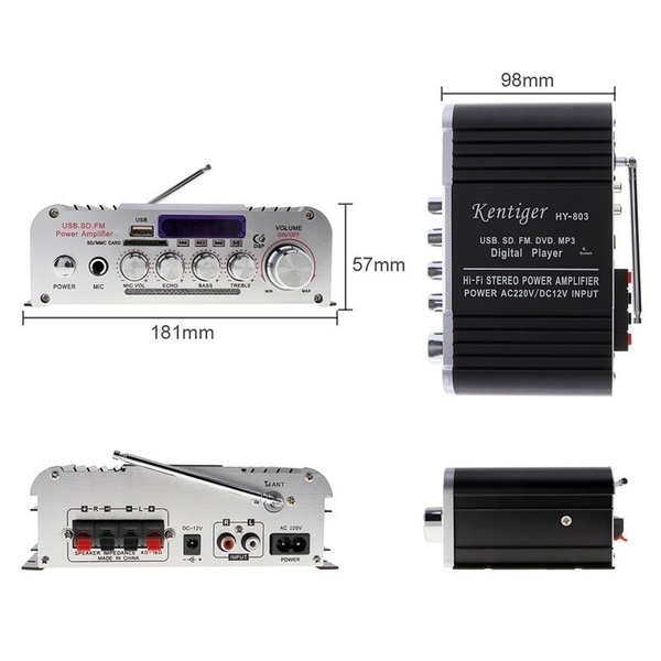 Ampli mini Karaoke Kentiger HY 803,BT-298A bluetooth-âm thanh cực đỉnh