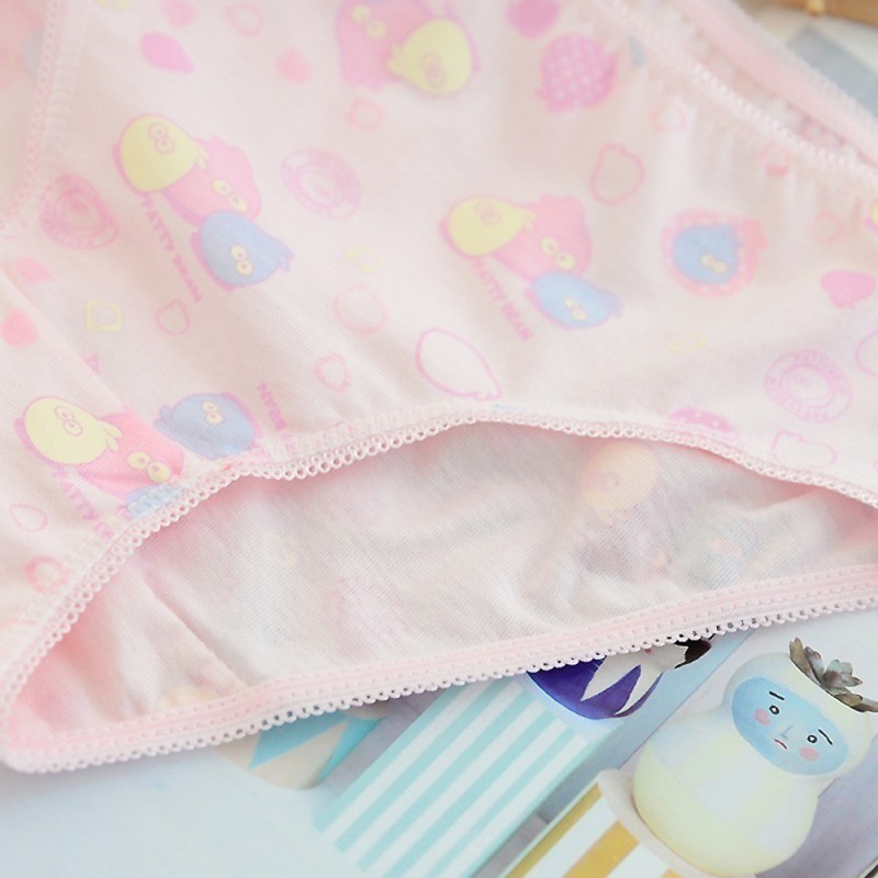 IU Set 6 quần lót chất liệu cotton dễ thương cho bé gái