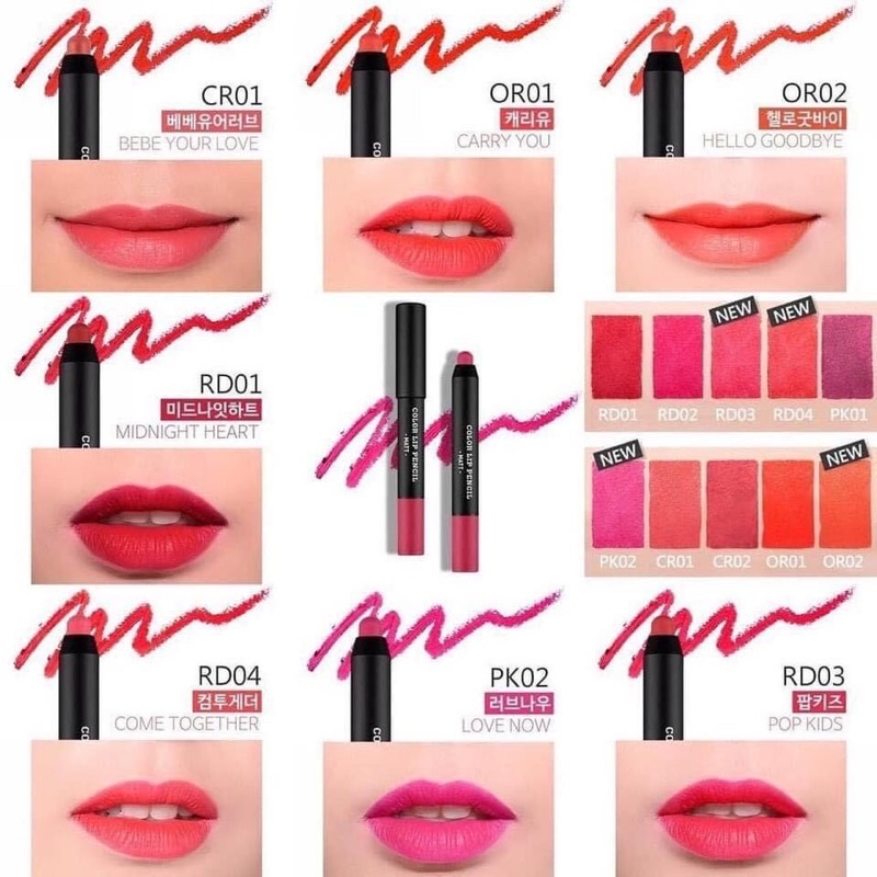 Son chính hãng sinh viên giá rẻ Bút Chì A’pieu Color Lip Pencil