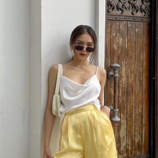 TATICHU Áo 2 dây lụa cổ đổ - Falling Neck Cami Top