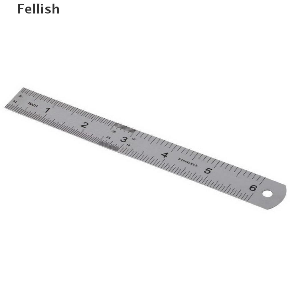 Thước Đo Thẳng Hai Mặt Bằng Thép Không Gỉ 15cm 6 Inch 436vn