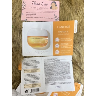 Mẫu thử Kem dưỡng sáng da Laneige Radian-C