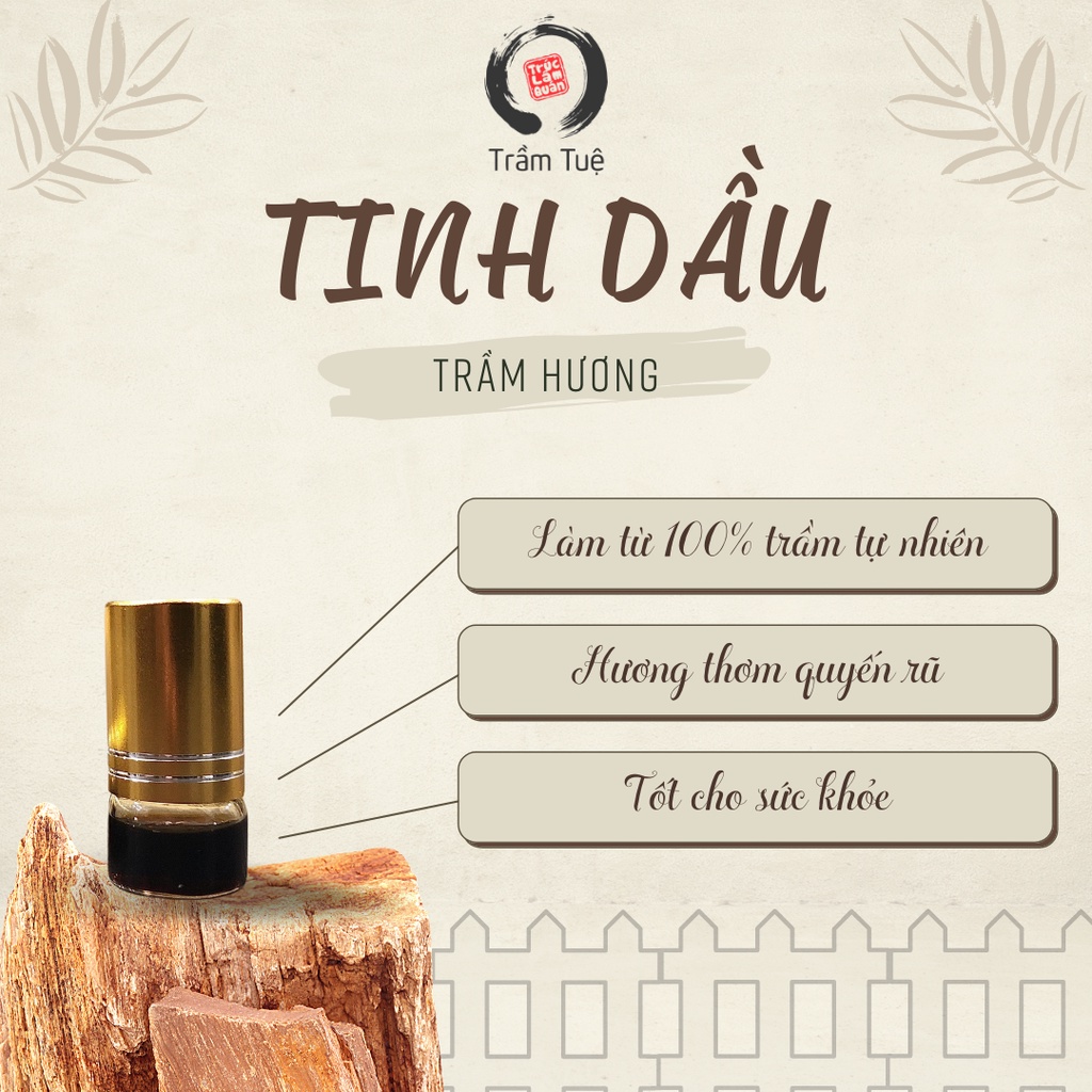 Tinh dầu trầm hương nguyên chất⚡️THƠM LÂU⚡️Tinh dầu trầm cao cấp, thay nước hoa, mùi mộc, ngọt dịu, tinh dầu uống