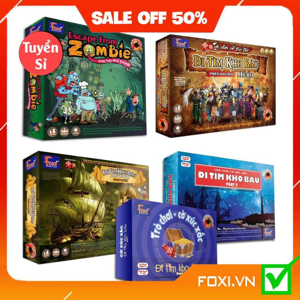 Board game-Đi tìm kho báu Foxi-đồ chơi gia đình-tương tác cao-tư duy thông minh-giao tiếp.