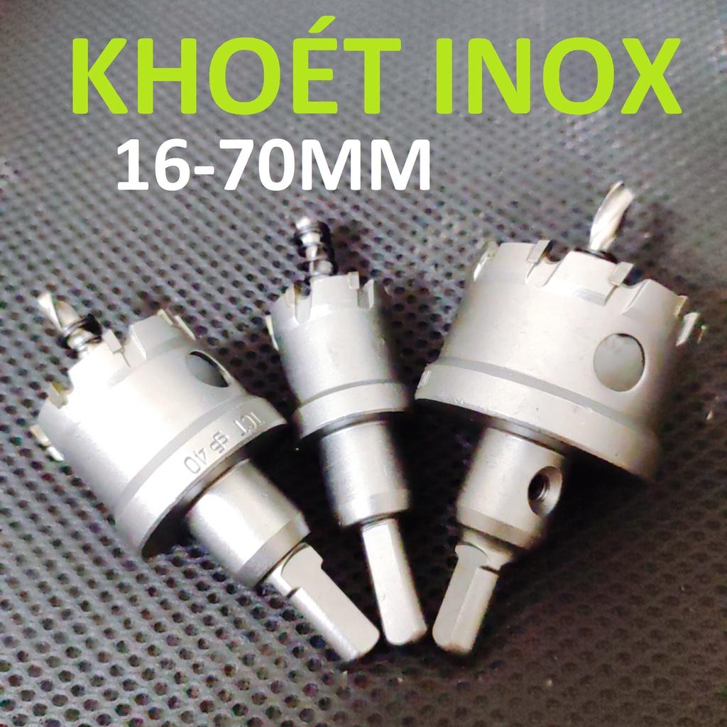 mũi khoét sắt inox hợp kim TCT phi 16mm đến phi 70mm