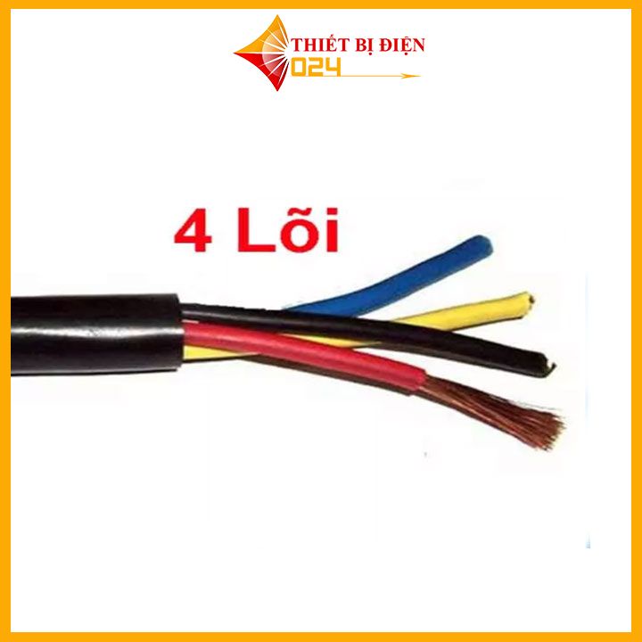 1 mét dây điện đen tròn 0.3mm 2 lõi/3 lõi/4 lõi chất liệu dây đồng 100% loại tốt