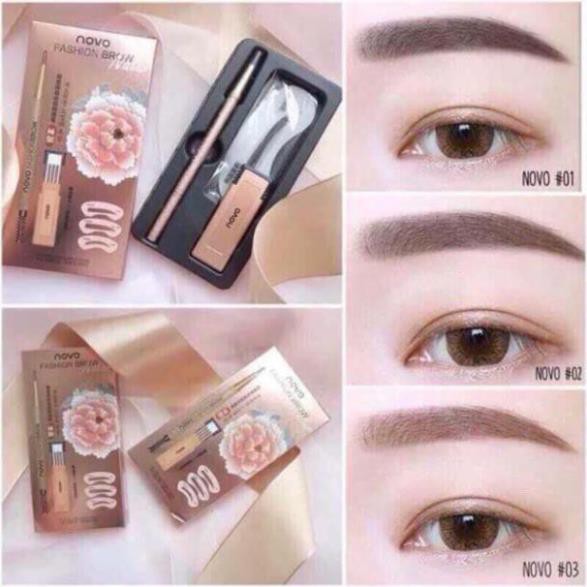 Chì kẻ chân mày Novo Fashion Brow phong cách Hàn Quốc có lõi thay