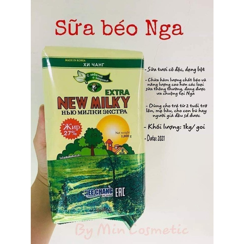 SỮA BÉO NGA NEW MILK HÀNG DATE VỪA MỚI SẢN XUẤT