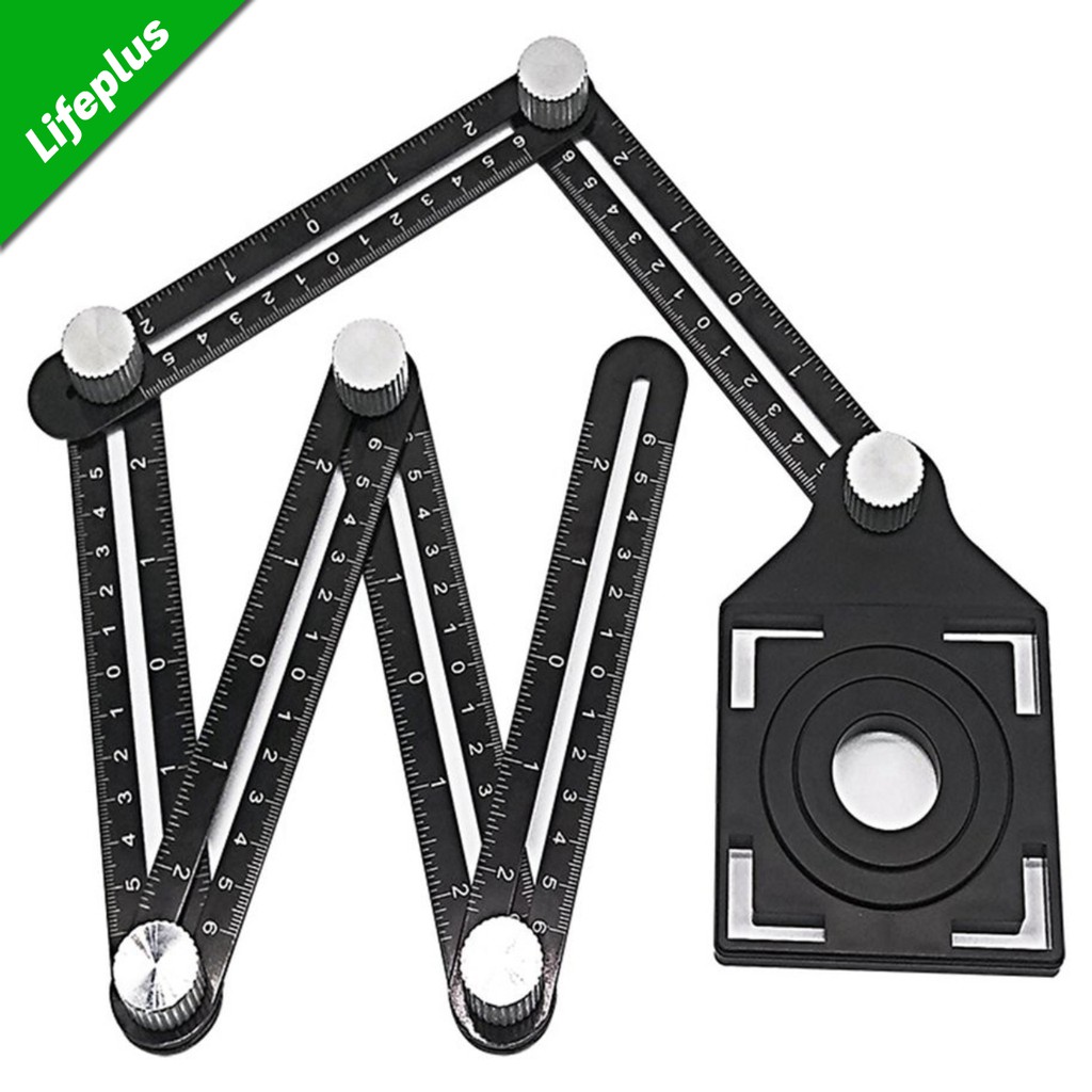 Thước đo 6 khúc gấp kiêm định vị chất liệu hợp kim nhôm
