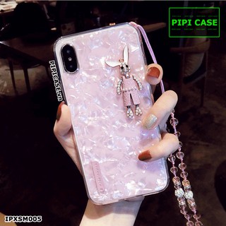 Ốp lưng cho iphone XS MAX PIPICASE IPXSM005 Màu hồng nhạt đính thỏ ngọc