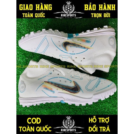 ĐÁ GIÀY BÓNG ĐÁ NHÂN TẠO (TF) Mercurial Vapor 13 PRO MÀU TRẮNG HÀNG SUPER THAILAND