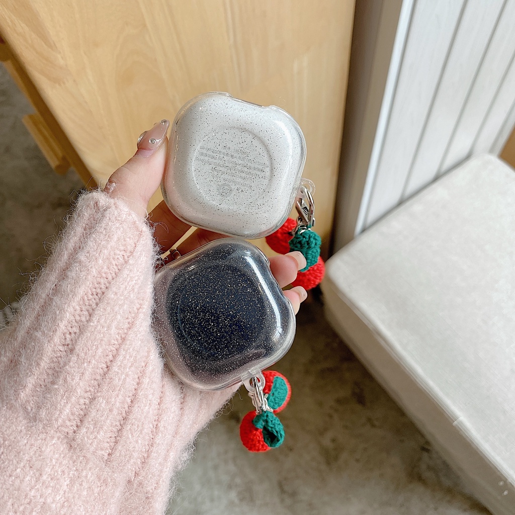 Vỏ Bảo Vệ Hộp Sạc Tai Nghe Bluetooth Không Dây Galaxy Buds Live / Buds 2 / Buds Pro / Buds 2 Pro Bằng Silicon Tpu Mềm Trong Suốt Lấp Lánh