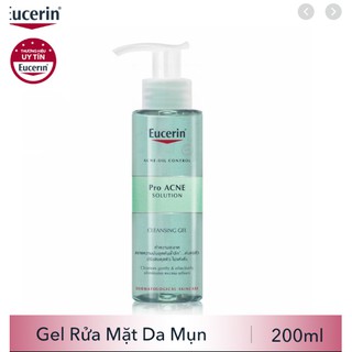 EUCERIN - GEL RỬA MĂT DÀNH CHO DA MỤN- PROACNE CLEASING GEL 200ML