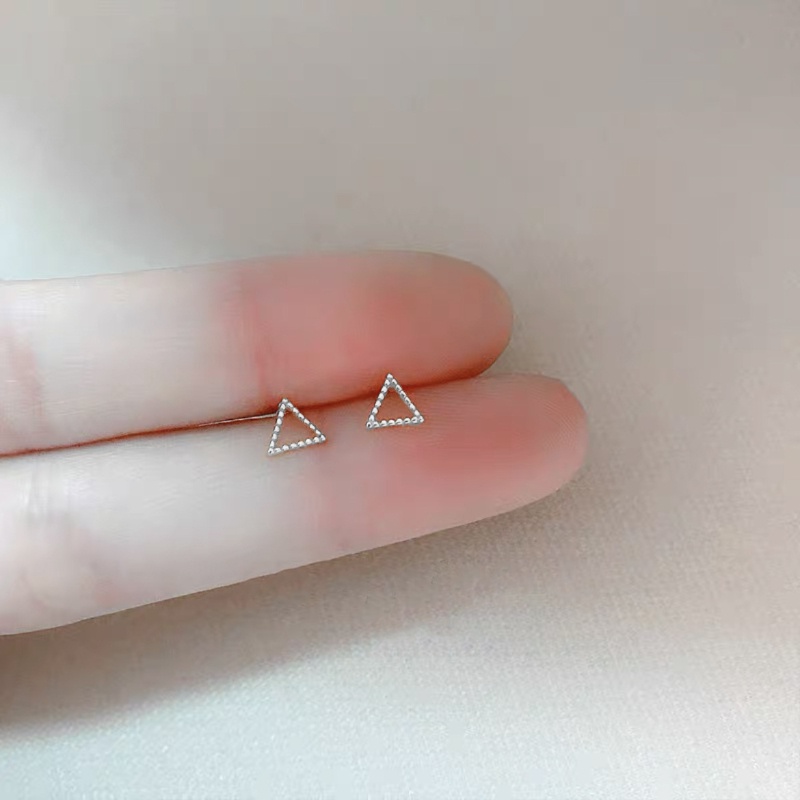 Bông Tai Mạ Bạc 925 Thiết Kế Đơn Giản Phong Cách Mới Cho Nữ