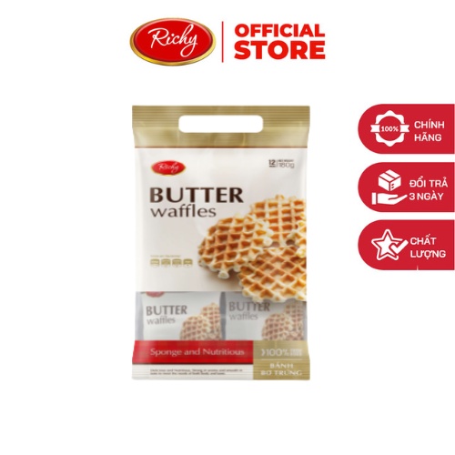 Bánh Bơ Trứng Richy túi 180g Giòn Tan Ngậy Vị