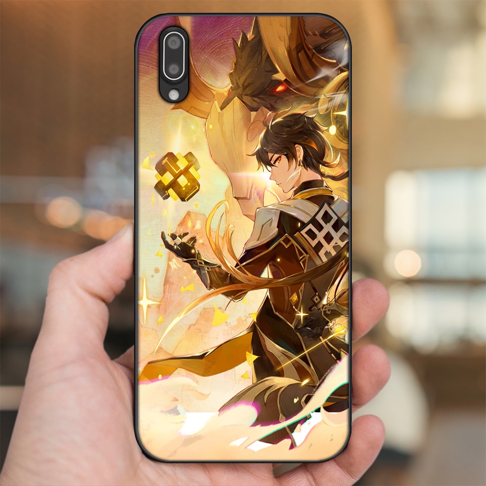 Ốp lưng Vivo Y93 viền đen in hình Zhongli Genshin Impact