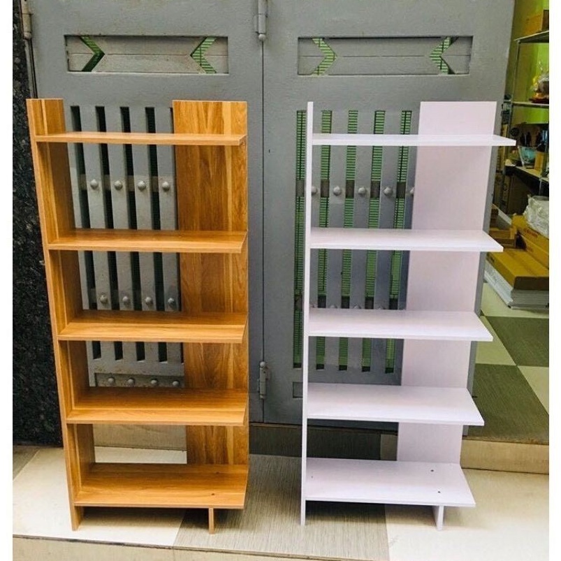 Kệ Sách Gỗ 5 Tầng - Kệ gỗ góc tường