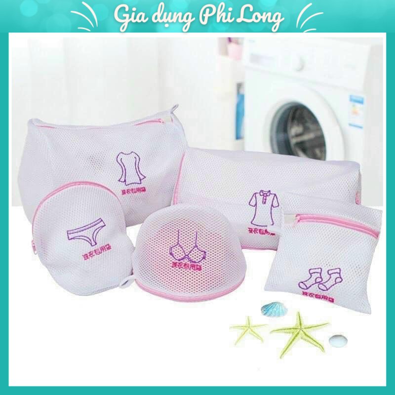 Sét 5 Túi Lưới Giặt Đồ Máy Giặt Giúp Bảo Vệ Quần Áo