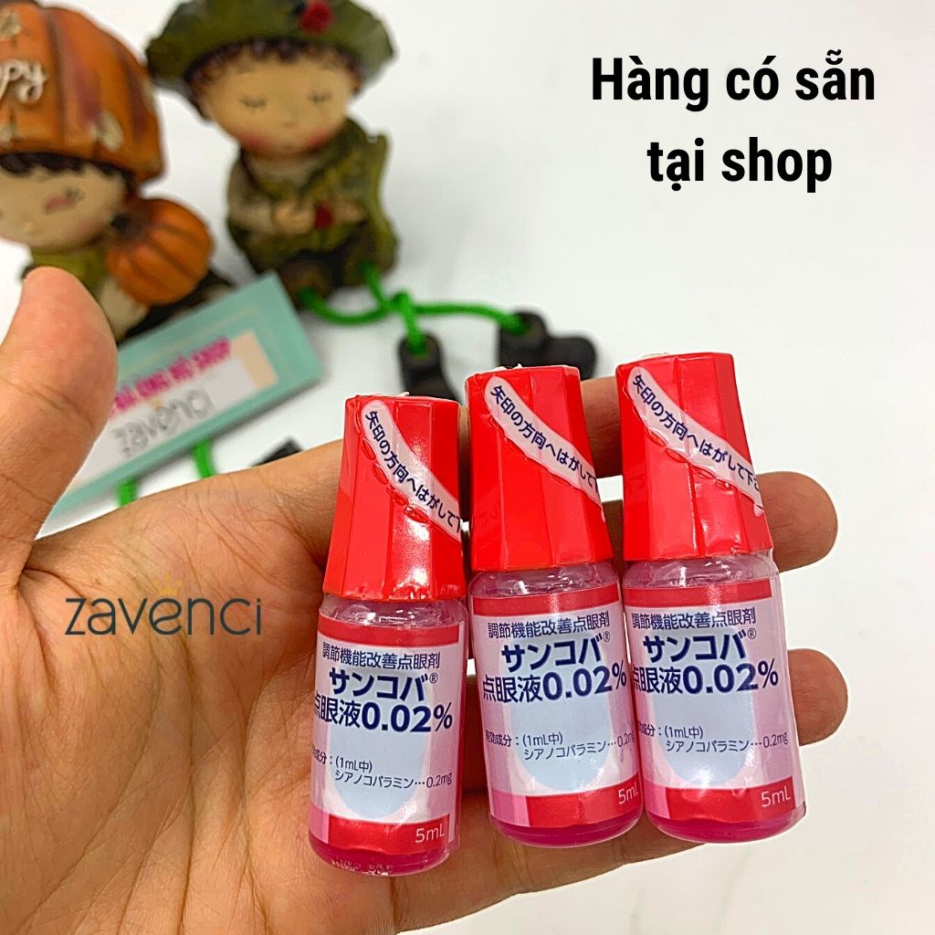 Nước nhỏ mắt SANCOBA hỗ trợ tăng cường thị lực giảm cận thị chính hãng Nhật Bản (5ml)