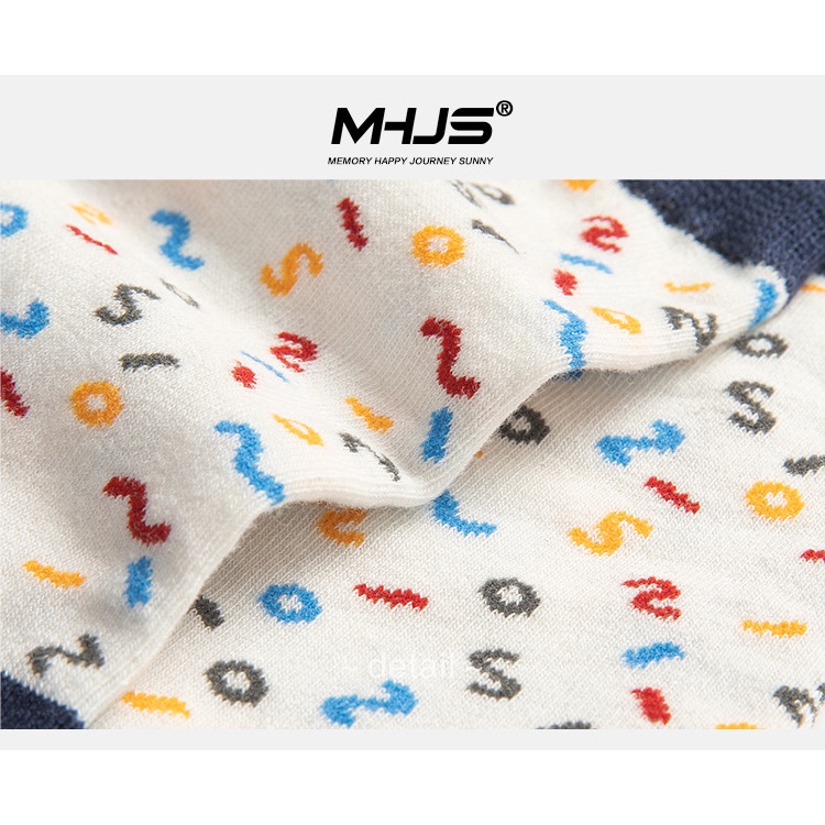 Liu Huizhu Đôi Vớ Thể Thao Chất Liệu Cotton Họa Tiết Kẻ Sọc Và Số Thời Thượng