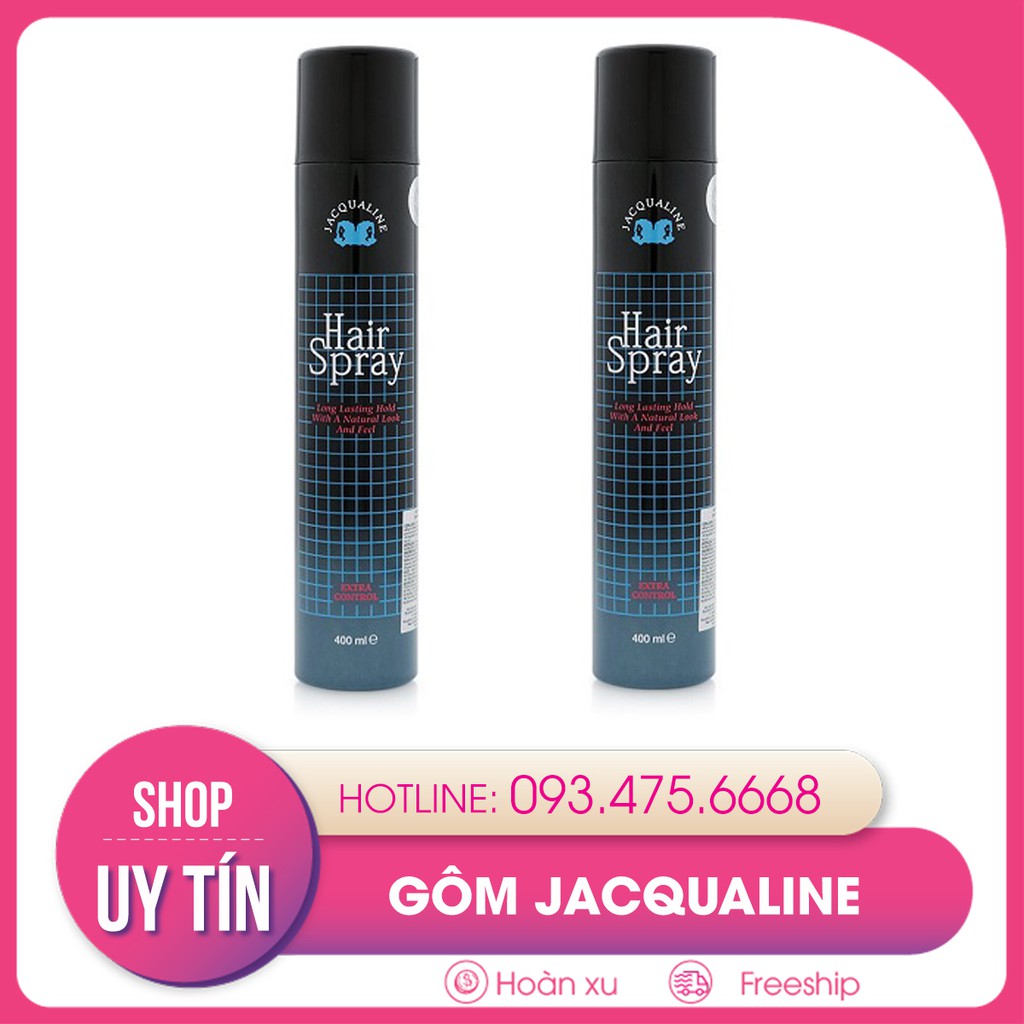 Gôm xịt JACQUALINE ĐEN siêu cứng, giữ nếp tóc siêu lâu mà không lo bết dính, dùng được cho cả nam và nữ