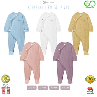 Le coon bodysuit liền tất 2 vạt bé gái bé trai
