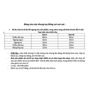 Đầm nhung tay bồng cut out (ảnh thật shop chụp kèm video)