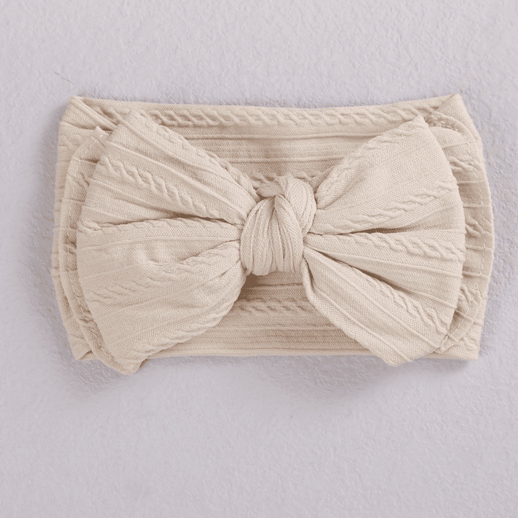 Băng Đô Nơ Bằng Vải Cho Bé Phong Cách Châu Âu