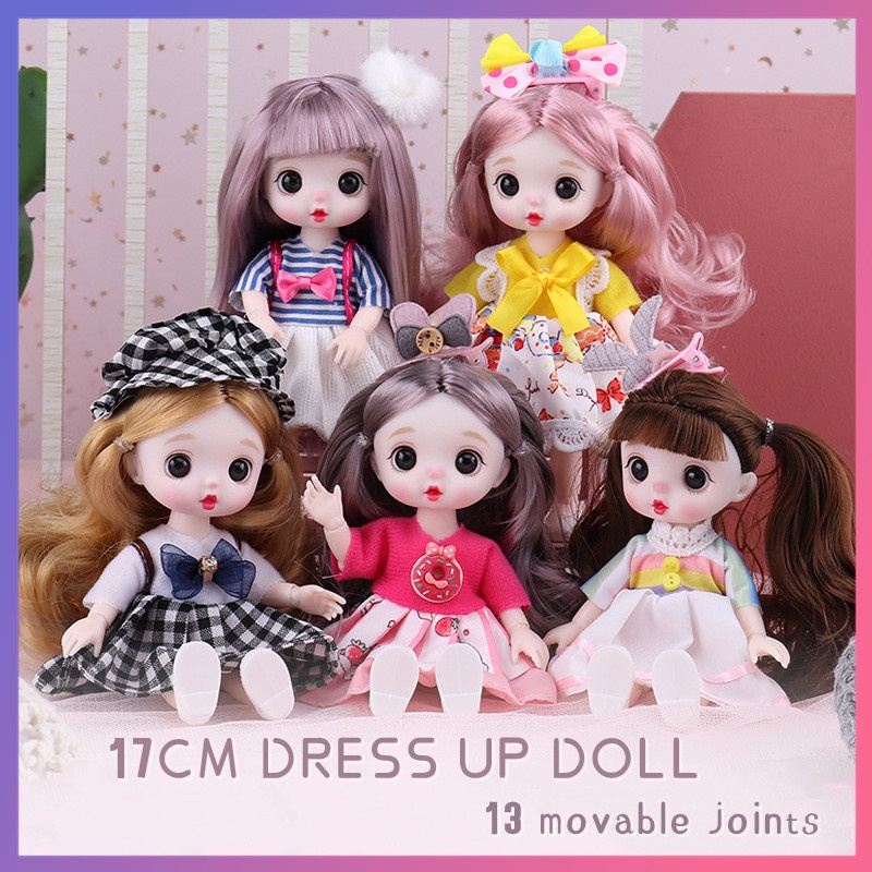 17Cm Búp Bê Barbie Đồ Chơi Có Quần Áo Và Giày đồ choi cho bé gái búp bê barbie gái Búp Bê Đồ Chơi Dễ Thương Xinh Xắn 13 Khớp Dành