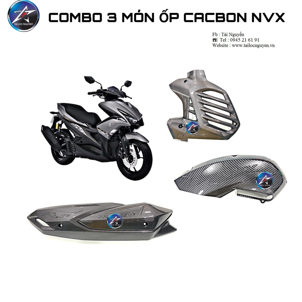 COMBO 3 MÓN: QUẠT GIÓ, ỐP PÔ, PÔ E CHO NVX SƠN CACBON