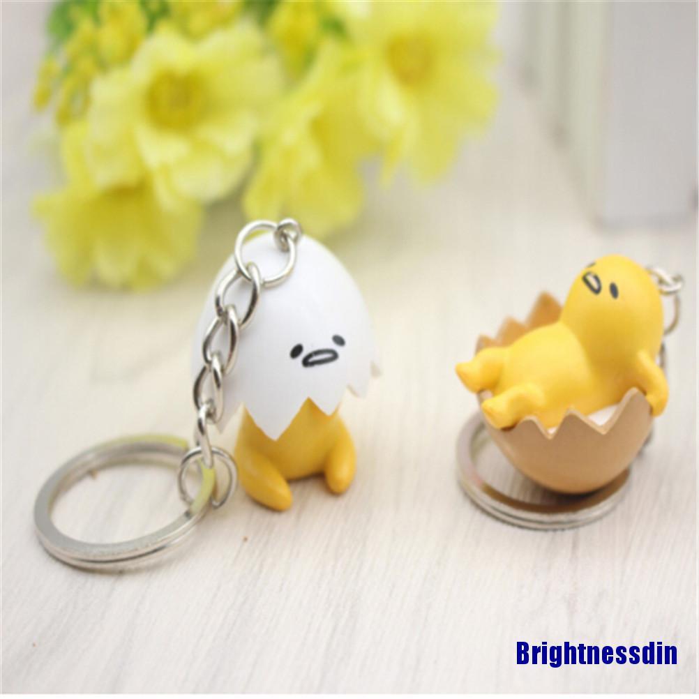 1 móc khóa hình quả trứng lười Gudetama bằng PVC 2-3cm