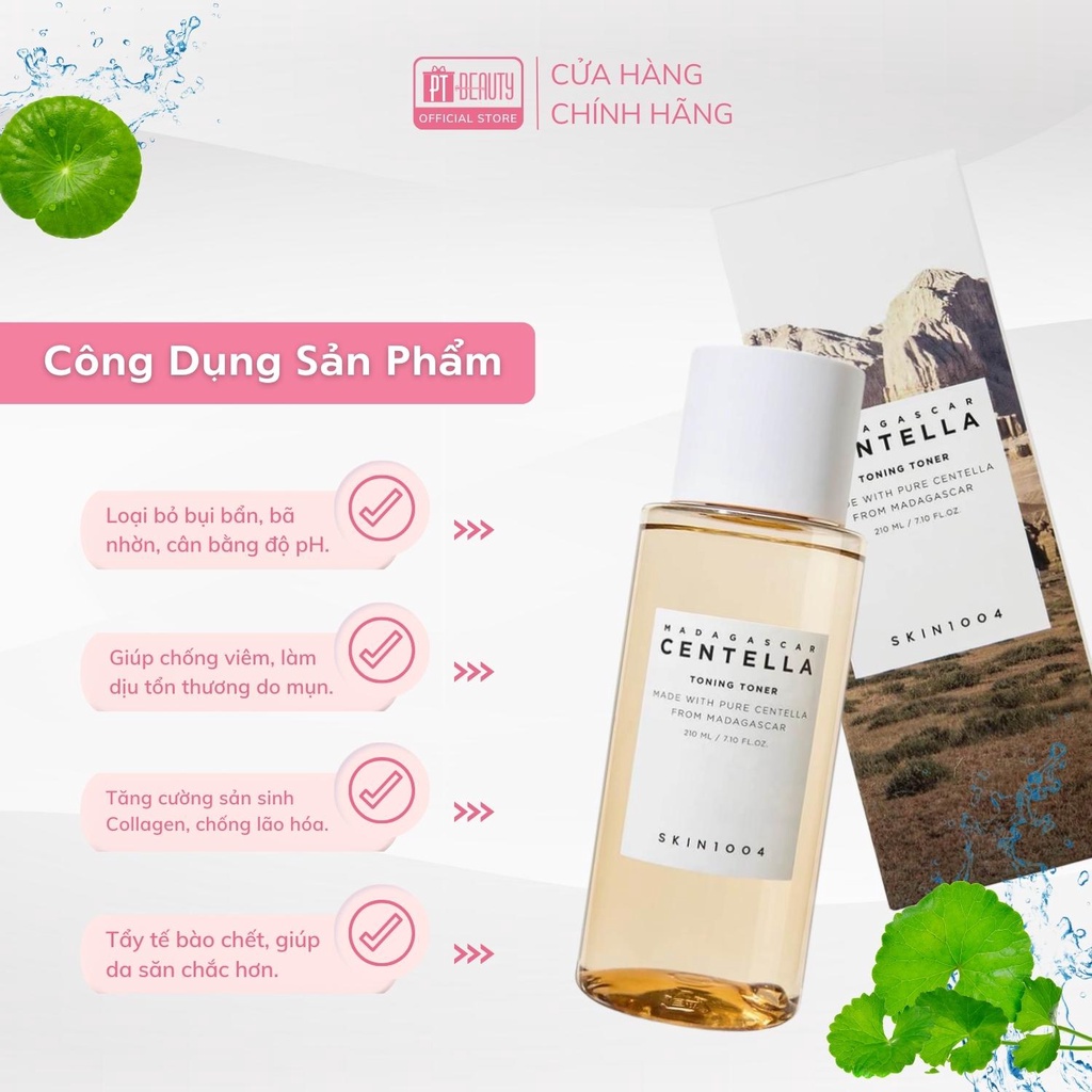 Nước hoa hồng tinh chất rau má Skin1004 Madagascar Centella Toning Toner 210ml