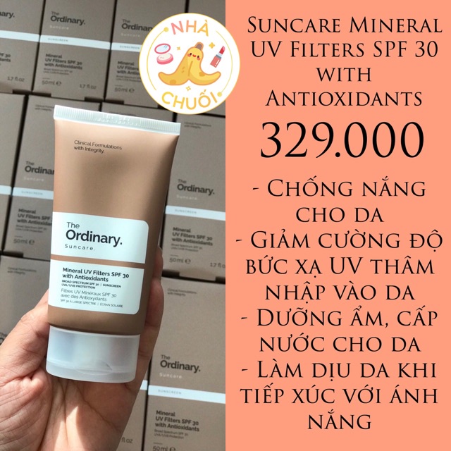 Kem chống nắng The Ordinary Suncare Mineral UV Filters SPF 30 with Antioxidants 50ml