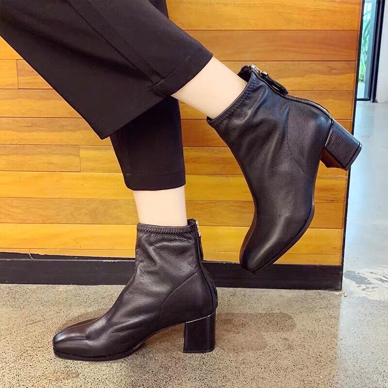 BOOT CỔ LỬNG HẬU KÉO GÓT CAO 5F CỰC ĐẸP CỰC XINH SIÊU CUTE MẪU MỚI CỰC CHẤT SIÊU XINH