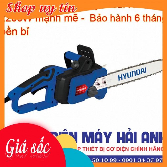 Máy xẻ gỗ mini cưa xích điện Hyundai HCX500 chính hãng, lam 45cm, 2200W mạnh mẽ, động cơ bền bỉ. BH 6 tháng