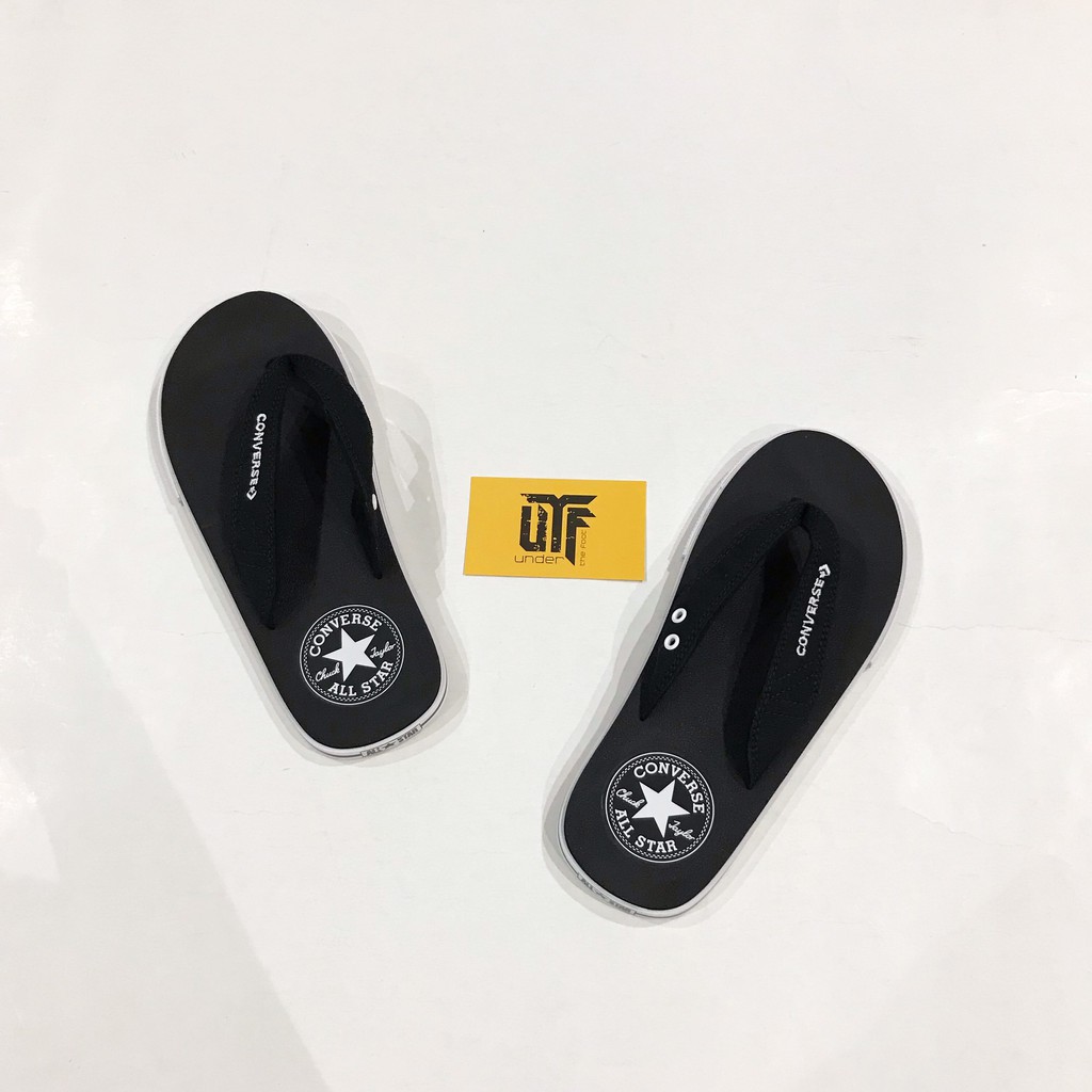 New - Dép Converse đen nền đen chính hãng