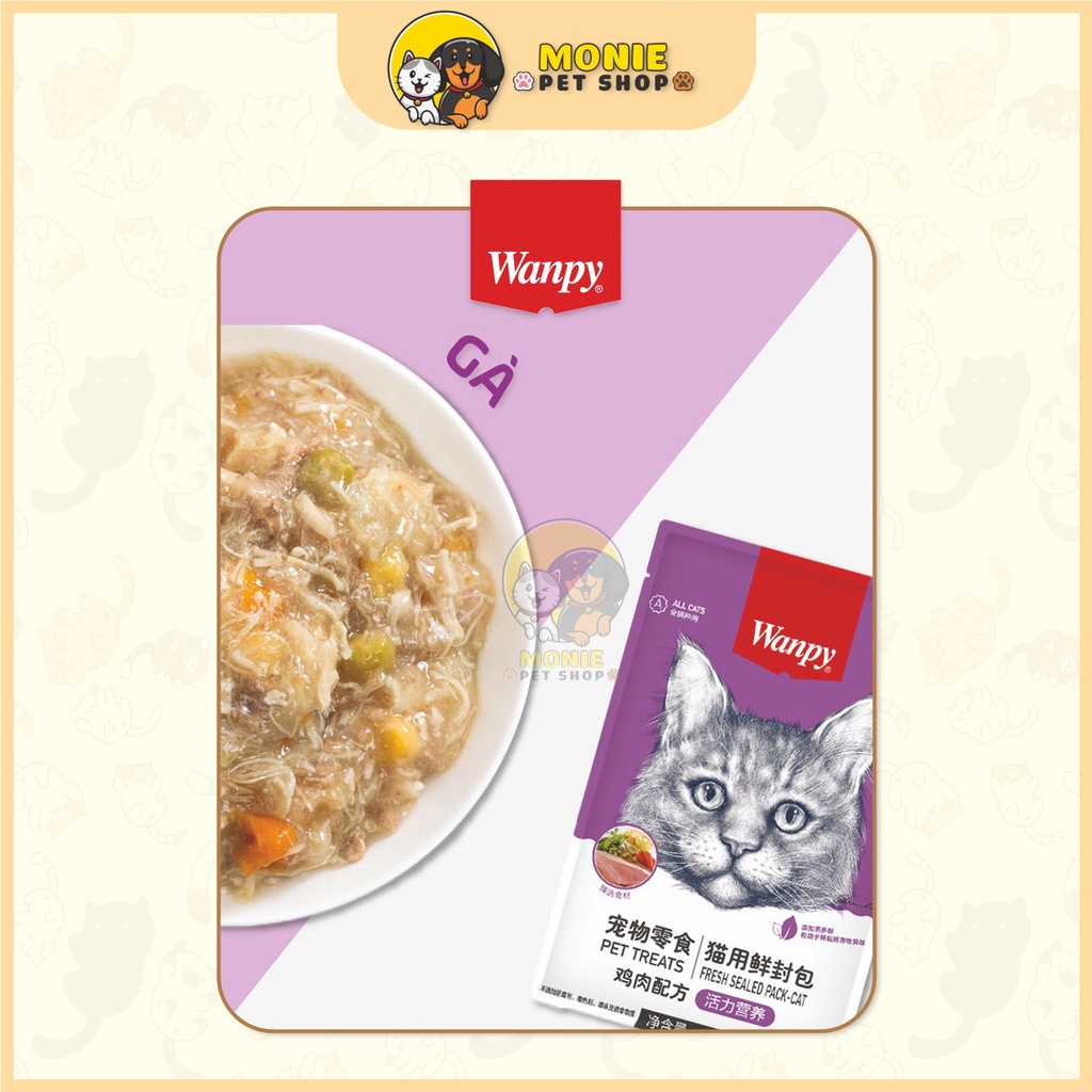 [Hoả tốc] 7 Gói Pate Wanpy 80g mix 7 vị cho mèo