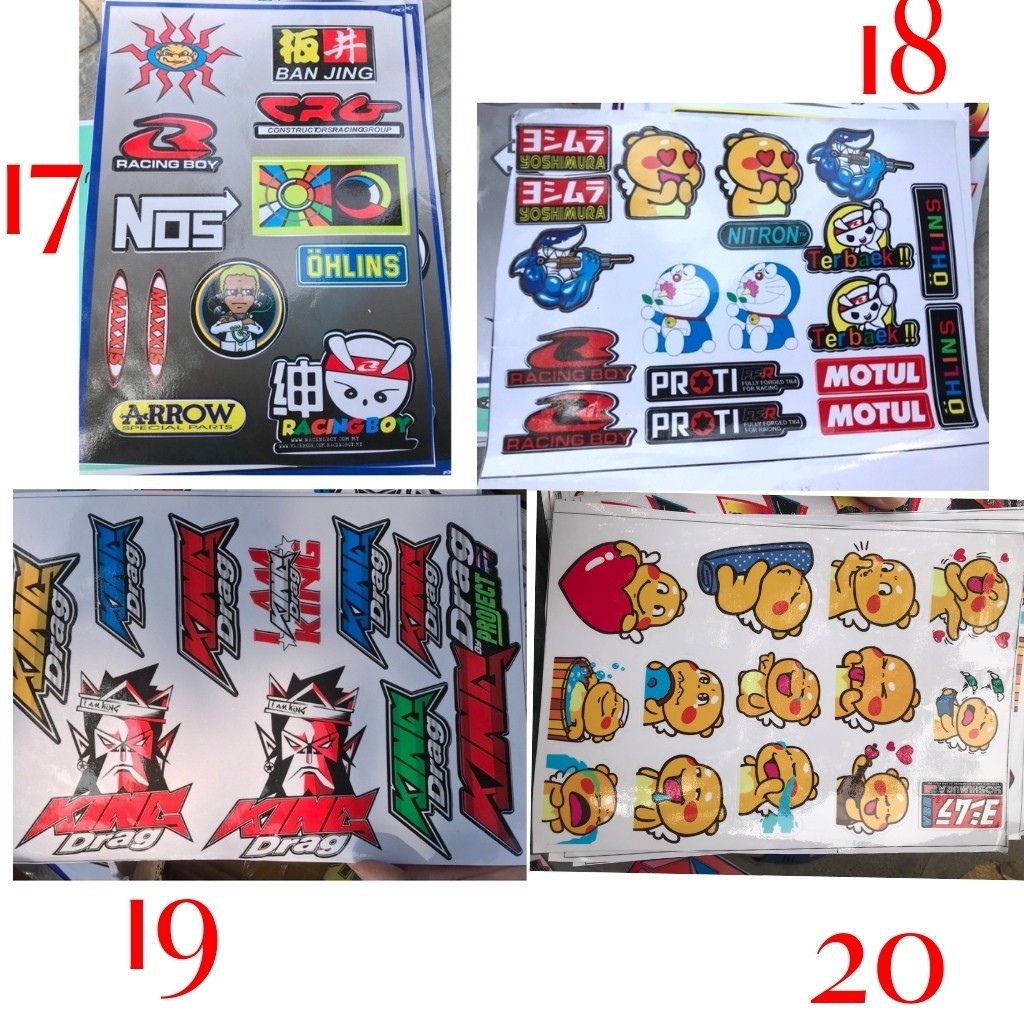 Tem dán xe motul chống thấm nước chống bay màu siêu đẹp