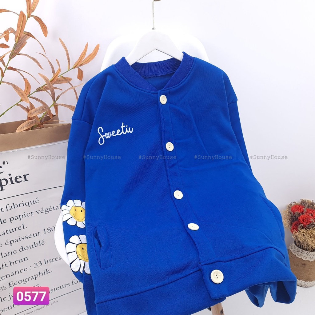 Ảnh Thật Áo khoác nỉ lót bông Cardigan Unisex form rộng ulzzang. Áo nỉ nữ Cardigan bomber jacket SunnyHouse mã SP000577