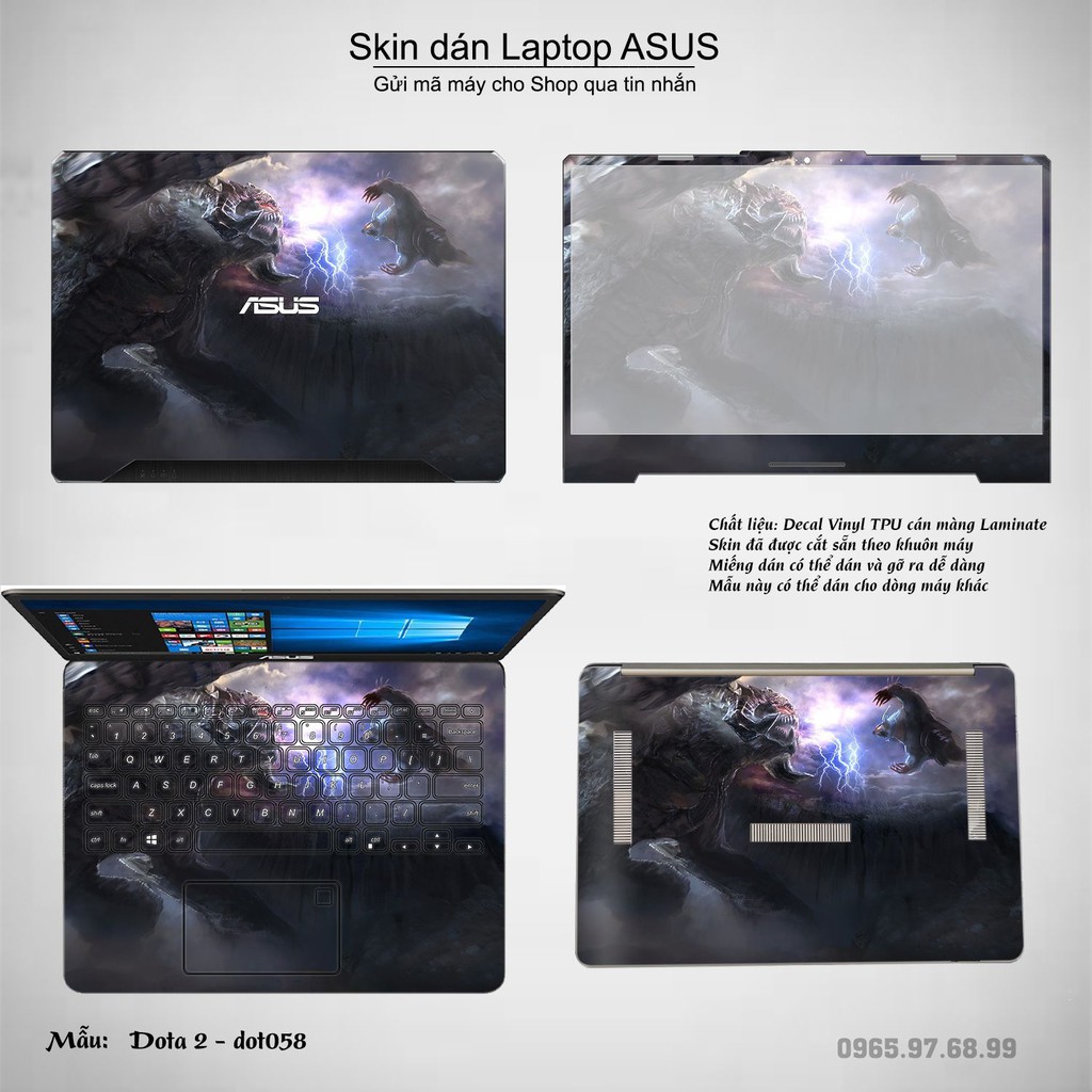 Skin dán Laptop Asus in hình Dota 2 _nhiều mẫu 10 (inbox mã máy cho Shop)