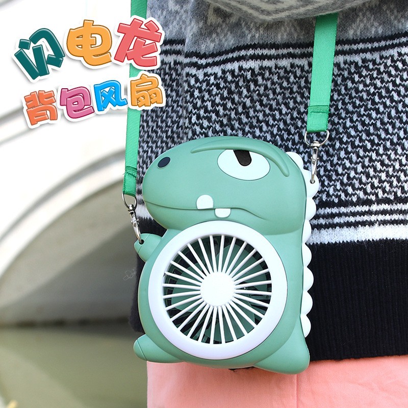 Quạt mini cầm tay Dino X25 pin sạc Tặng kèm dây đeo chéo,Có đèn Led | BigBuy360 - bigbuy360.vn