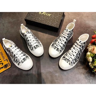 Giày snk dio nam nữ da lộn dập vân đế đúc, giày dior nam nữa Fullbox.